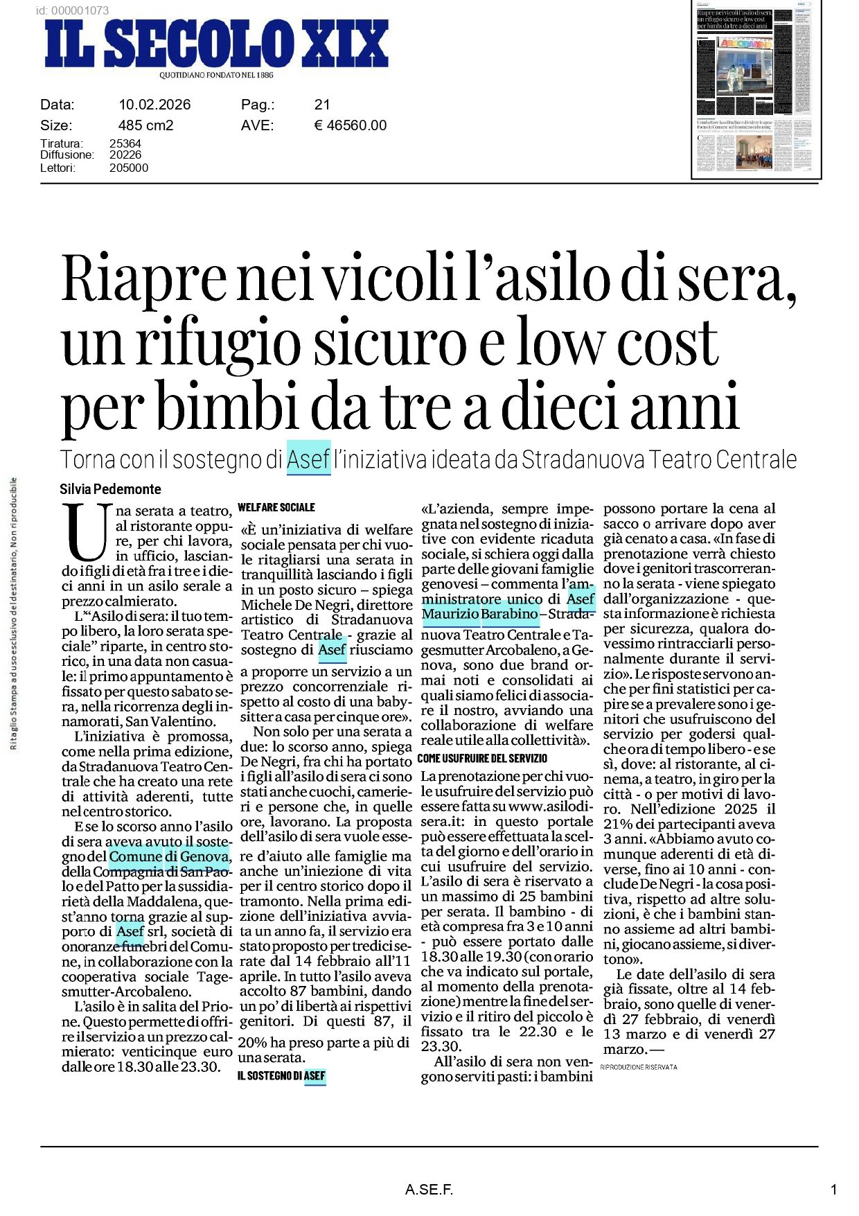 Asilo di Sera