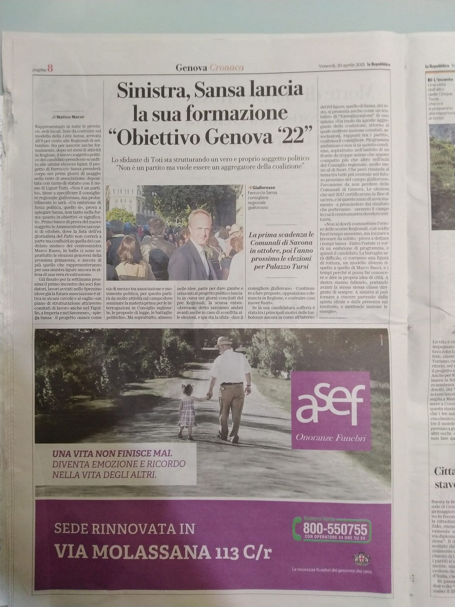 Sede Rinnovata in Corso Molassana